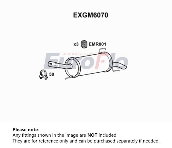 EuroFlo Exhaust Back / Rear Box EXGM6070 [PM1697484]