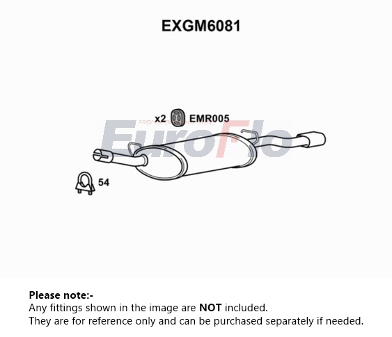 EuroFlo Exhaust Back / Rear Box EXGM6081 [PM1697495]