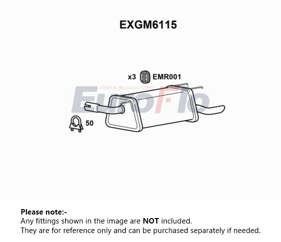 EuroFlo Exhaust Back / Rear Box EXGM6115 [PM1697528]