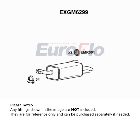 EuroFlo Exhaust Back / Rear Box EXGM6299 [PM1697691]