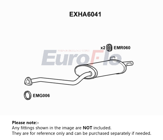 EuroFlo Exhaust Back / Rear Box EXHA6041 [PM1697868]