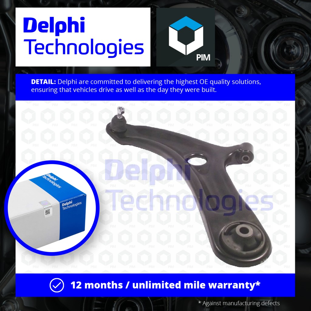 Delphi Wishbone / Suspension Arm Front Lower, Left, Outer TC2469 [PM640873]