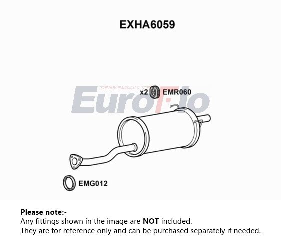 EuroFlo Exhaust Back / Rear Box EXHA6059 [PM1697884]