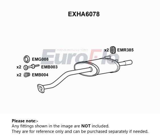 EuroFlo Exhaust Back / Rear Box EXHA6078 [PM1697902]