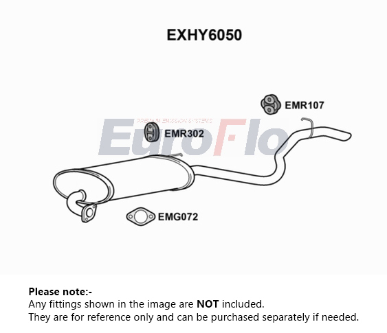 EuroFlo Exhaust Back / Rear Box EXHY6050 [PM1698076]