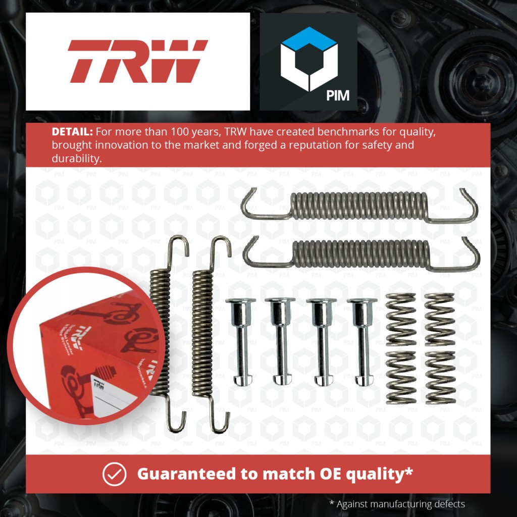 TRW Hand Brake Shoe Fitting Kit Rear SFK108 [PM636952]