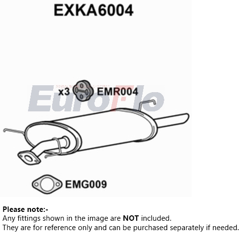 EuroFlo Exhaust Back / Rear Box EXKA6004 [PM1698312]