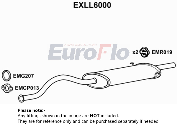 EuroFlo Exhaust Back / Rear Box EXLL6000 [PM1698433]