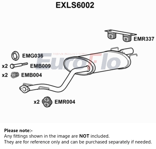 EuroFlo Exhaust Back / Rear Box EXLS6002 [PM1698651]