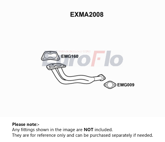 EuroFlo Exhaust Pipe Front EXMA2008 [PM1698681]