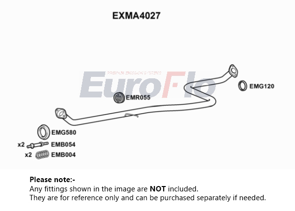 EuroFlo Exhaust Pipe Centre EXMA4027 [PM1698790]
