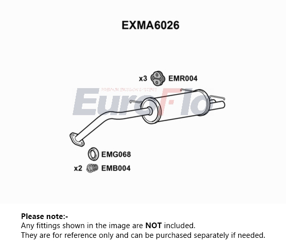 EuroFlo Exhaust Back / Rear Box EXMA6026 [PM1698819]