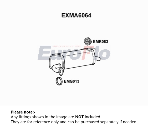 EuroFlo Exhaust Back / Rear Box EXMA6064 [PM1698855]