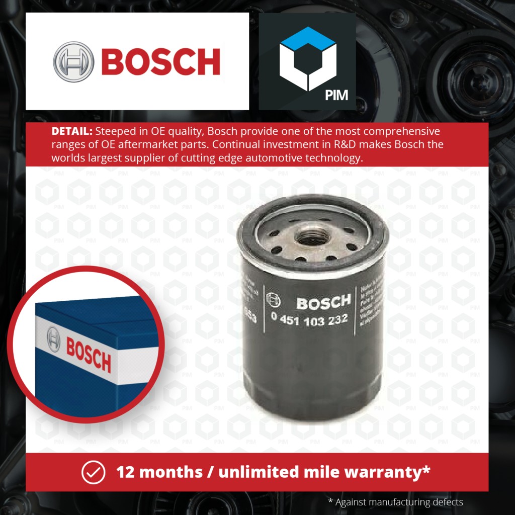 Bosch Oil Filter 0451103232 [PM632232]