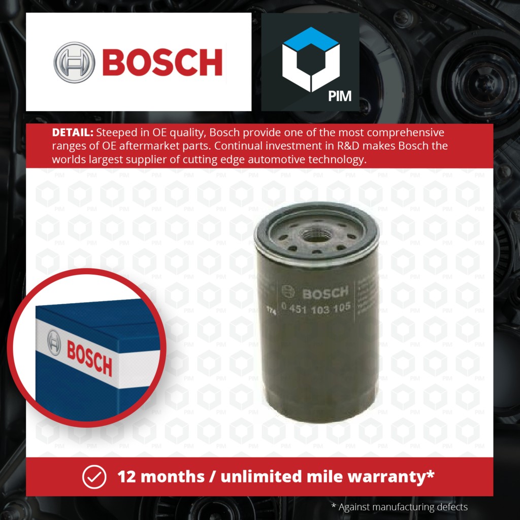 Bosch Oil Filter 0451103105 [PM631763]
