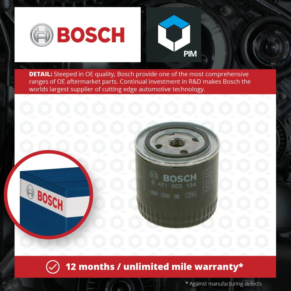 Bosch Oil Filter 0451203154 [PM631743]