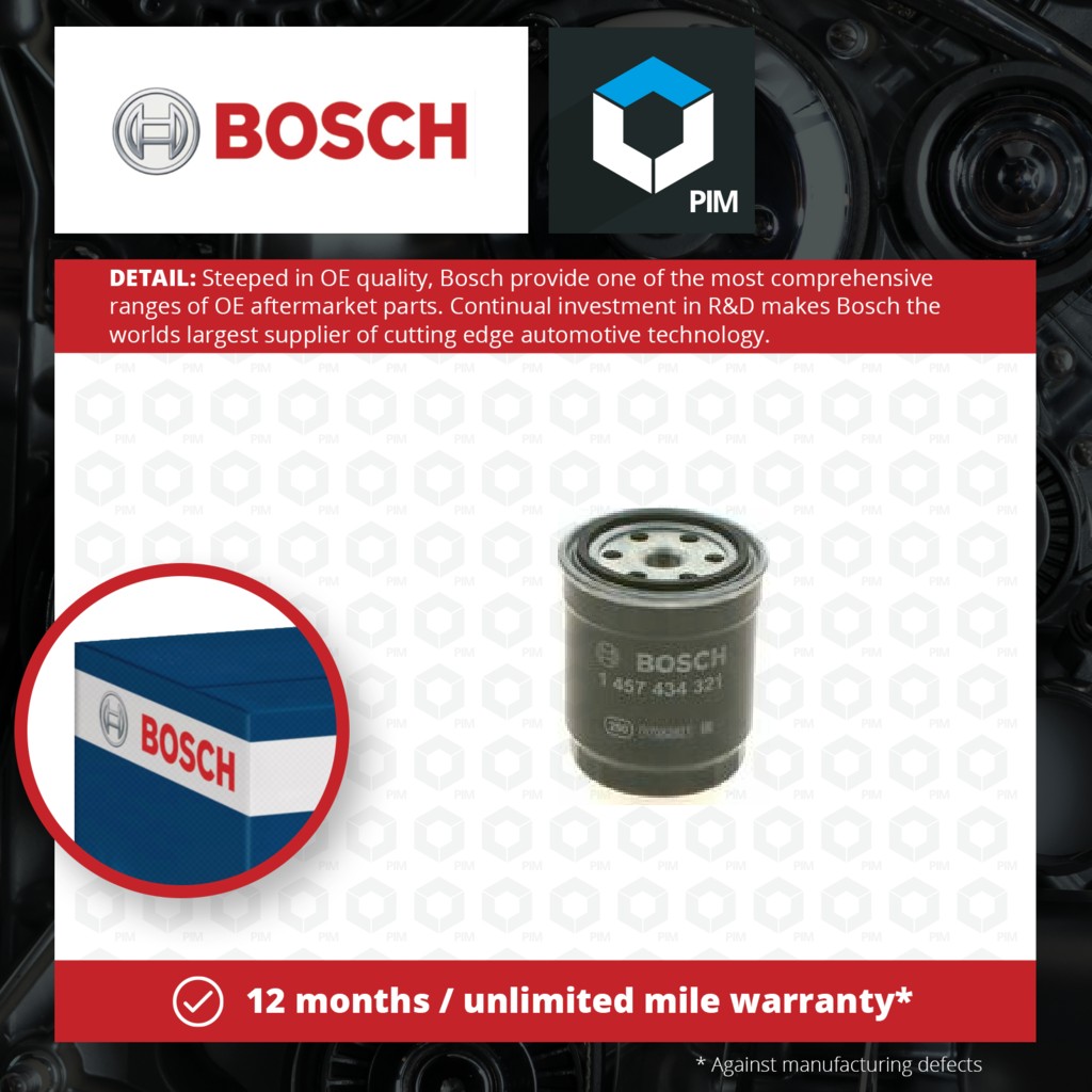Bosch Fuel Filter 1457434321 [PM631602]