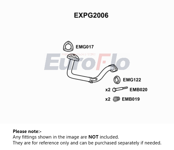 EuroFlo Exhaust Pipe Front EXPG2006 [PM1699336]