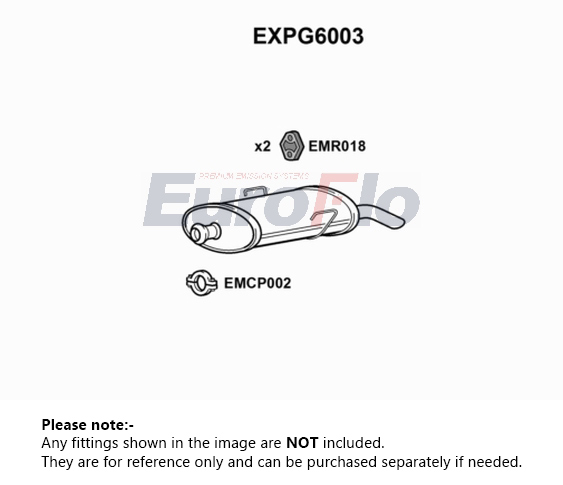 EuroFlo Exhaust Back / Rear Box EXPG6003 [PM1699607]