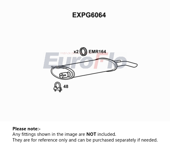 EuroFlo Exhaust Back / Rear Box EXPG6064 [PM1699668]