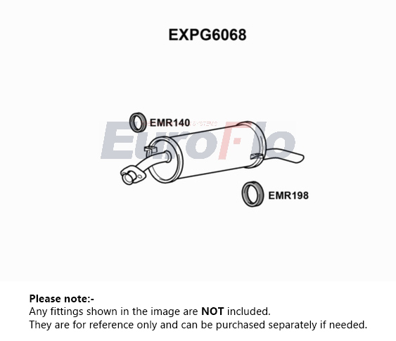 EuroFlo Exhaust Back / Rear Box EXPG6068 [PM1699672]