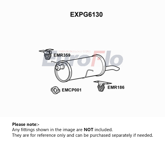 EuroFlo Exhaust Back / Rear Box EXPG6130 [PM1699719]