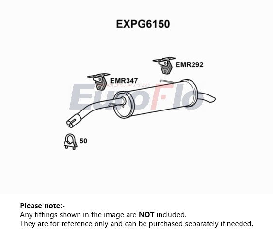 EuroFlo Exhaust Back / Rear Box EXPG6150 [PM1699736]