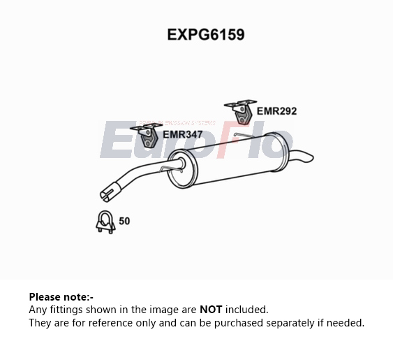 EuroFlo Exhaust Back / Rear Box EXPG6159 [PM1699745]