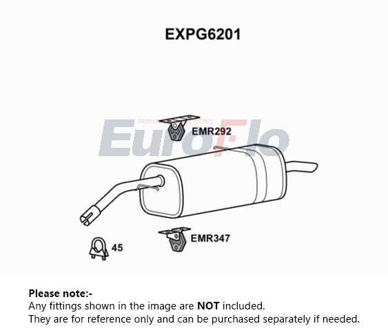 EuroFlo Exhaust Back / Rear Box EXPG6201 [PM1699786]