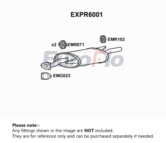 EuroFlo Exhaust Back / Rear Box EXPR6001 [PM1699807]