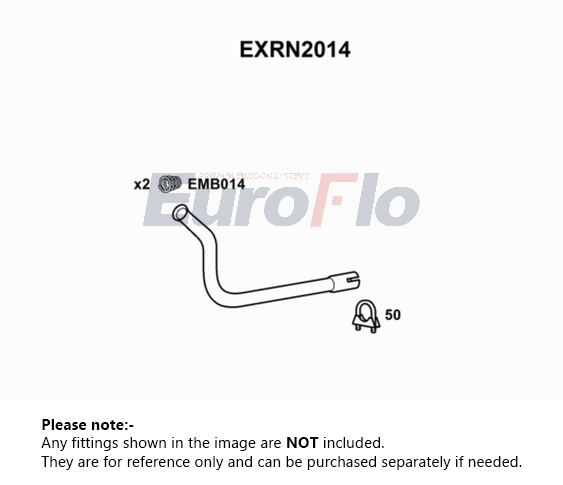 EuroFlo Exhaust Pipe Front EXRN2014 [PM1699863]