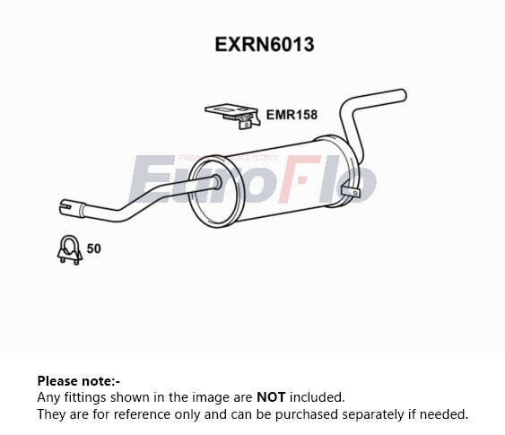 EuroFlo Exhaust Back / Rear Box EXRN6013 [PM1700229]