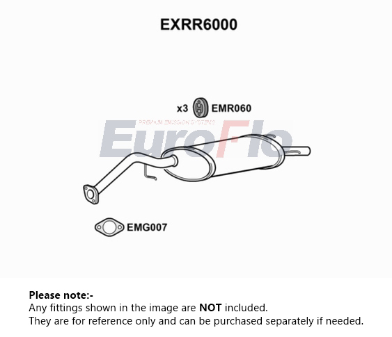 EuroFlo Exhaust Back / Rear Box EXRR6000 [PM1700475]