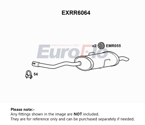 EuroFlo Exhaust Back / Rear Box EXRR6064 [PM1700537]