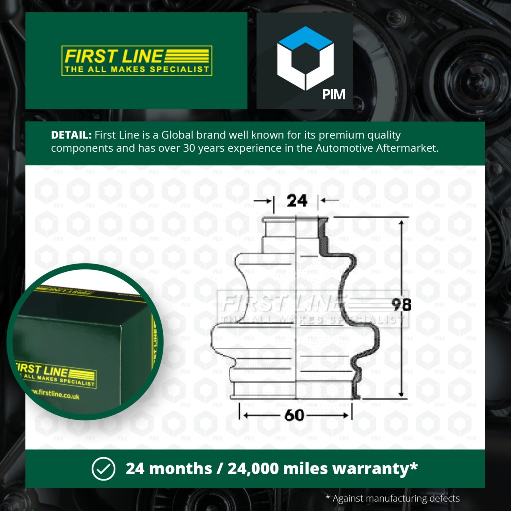 First Line CV Joint Boot FCB6094 [PM617597]