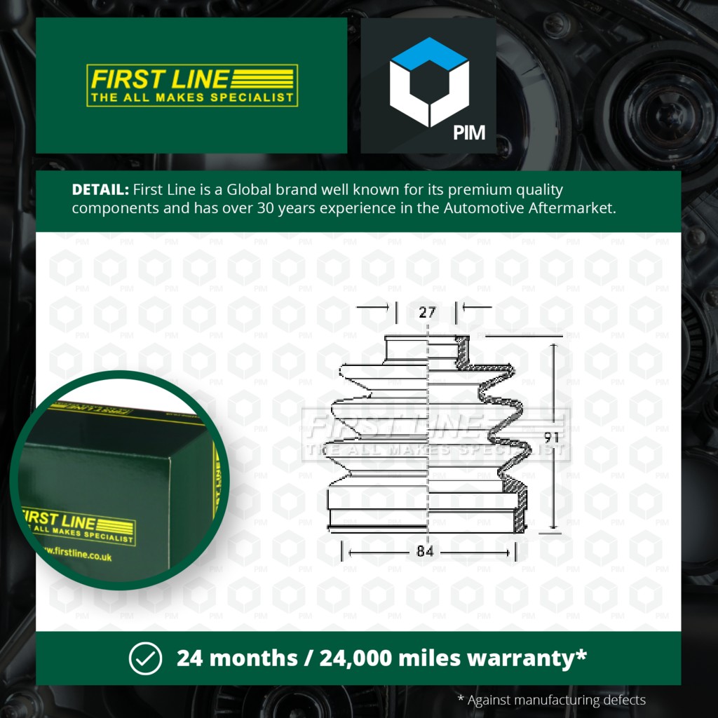 First Line CV Joint Boot FCB2185 [PM617425]