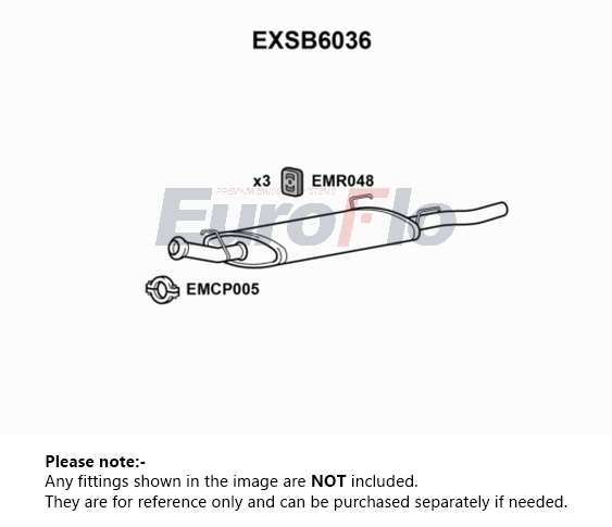 EuroFlo Exhaust Back / Rear Box EXSB6036 [PM1700627]