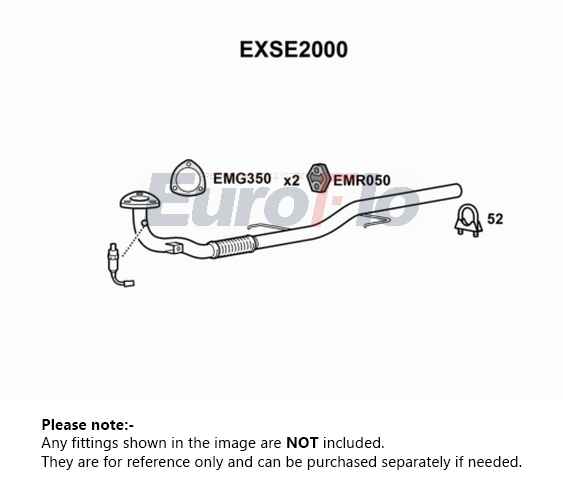 EuroFlo Exhaust Pipe Front EXSE2000 [PM1700630]