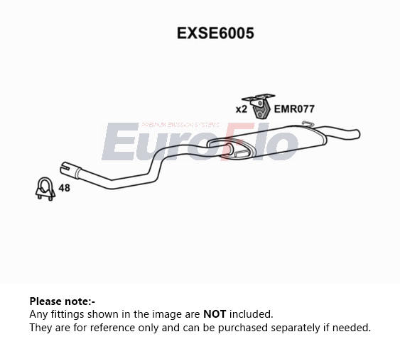 EuroFlo Exhaust Back / Rear Box EXSE6005 [PM1700682]