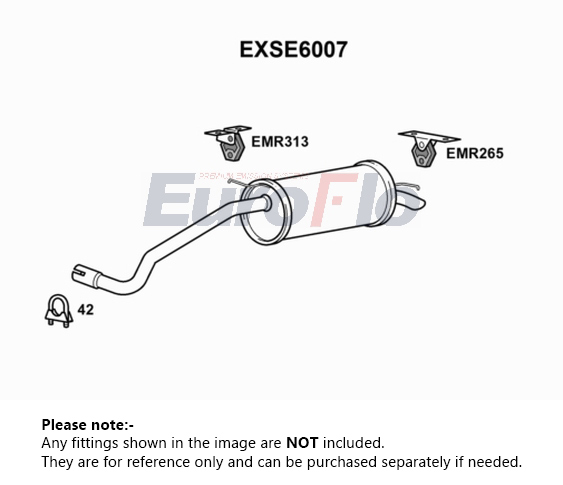 EuroFlo Exhaust Back / Rear Box EXSE6007 [PM1700684]