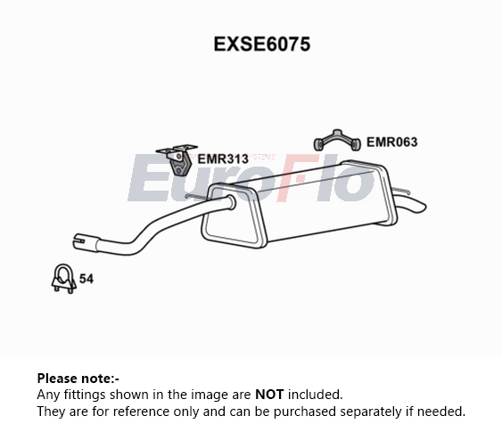 EuroFlo Exhaust Back / Rear Box EXSE6075 [PM1700747]