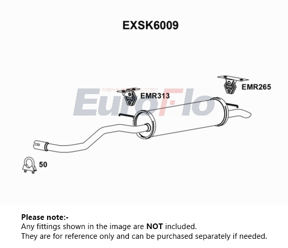 EuroFlo Exhaust Back / Rear Box EXSK6009 [PM1700826]