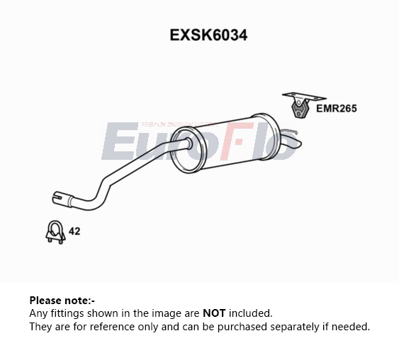 EuroFlo Exhaust Back / Rear Box EXSK6034 [PM1700848]