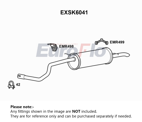 EuroFlo Exhaust Back / Rear Box EXSK6041 [PM1700855]
