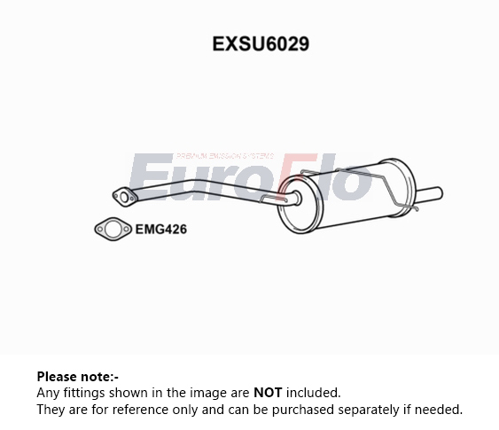 EuroFlo Exhaust Back / Rear Box EXSU6029 [PM1700949]