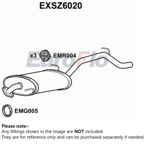 EuroFlo Exhaust Back / Rear Box EXSZ6020 [PM1701055]
