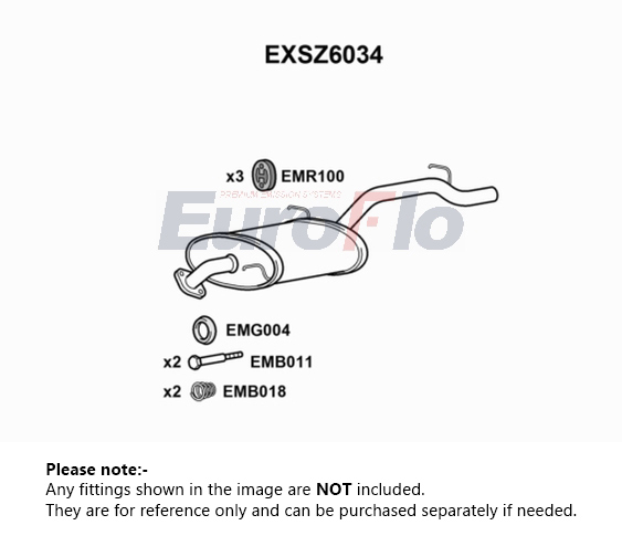 EuroFlo Exhaust Back / Rear Box EXSZ6034 [PM1701067]