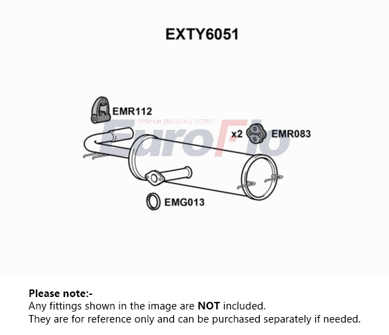 EuroFlo Exhaust Back / Rear Box EXTY6051 [PM1701379]