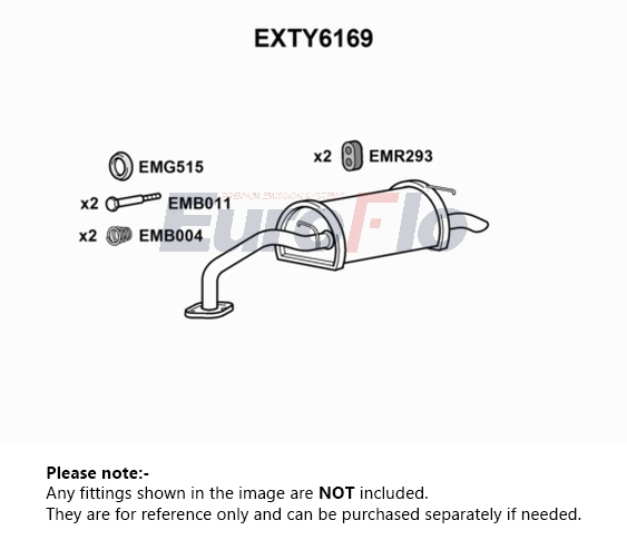 EuroFlo Exhaust Back / Rear Box EXTY6169 [PM1701481]