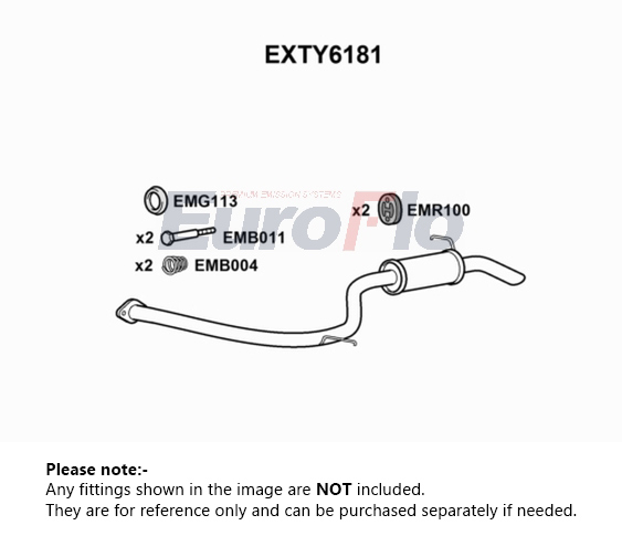 EuroFlo Exhaust Back / Rear Box EXTY6181 [PM1701489]